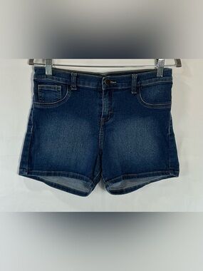 Jordache Denim Shorts Size 11 Dark Wash Mid Rise Stretch Jean Shorts